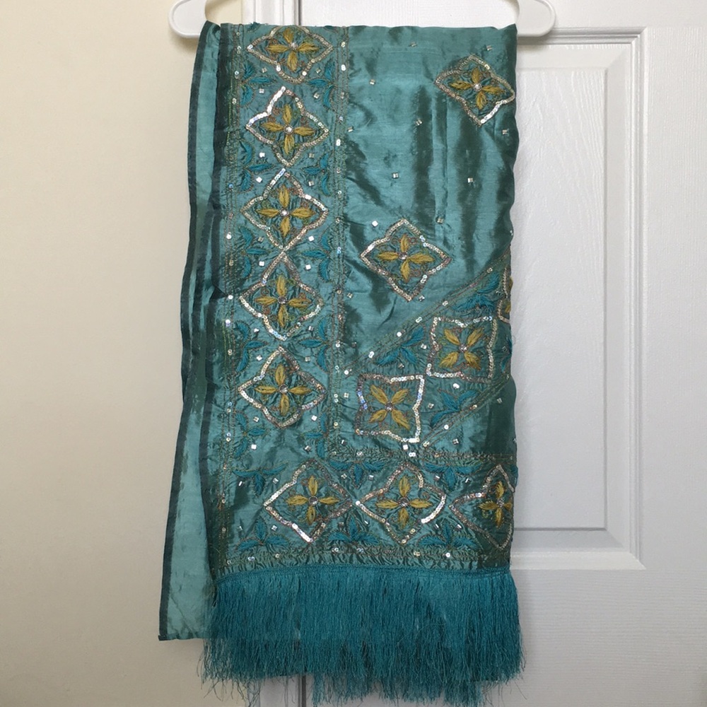 Embellished silk saree